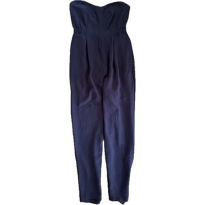 Karlie Strapless Jumpsuit, Navy, Size S